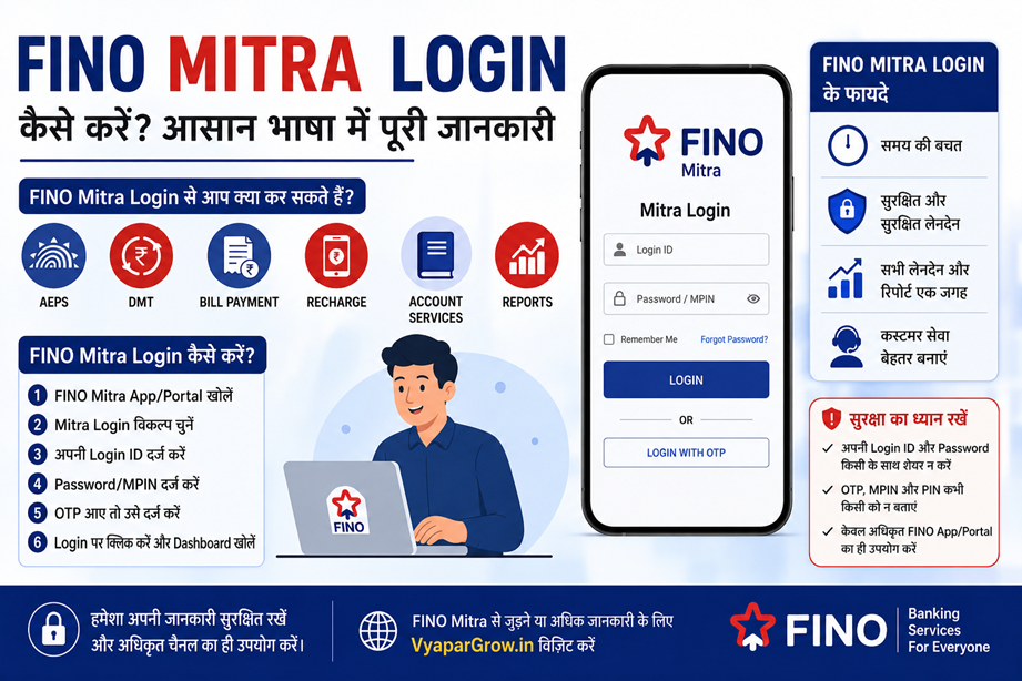 FINO Mitra Login - Login कैसे करें, ID & Password की पूरी जानकारी